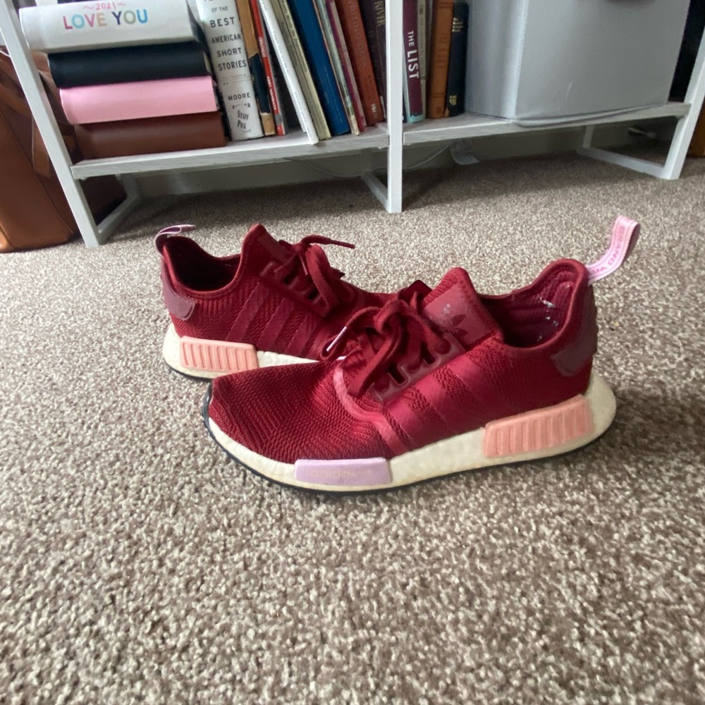 Adidas Burgandy Running shoes